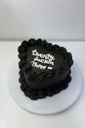 All Black Heart Cake