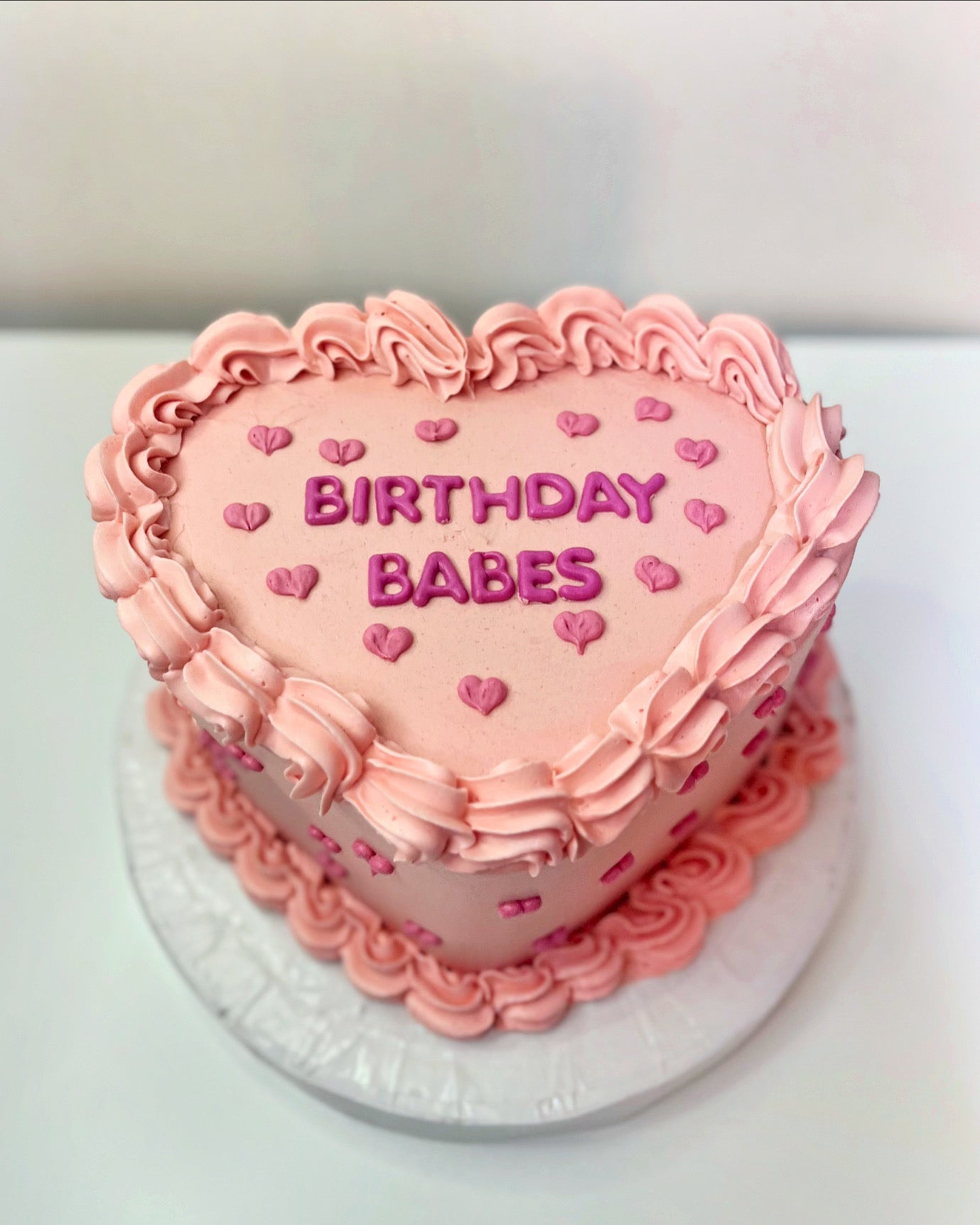 Pink heart Birthday Cake