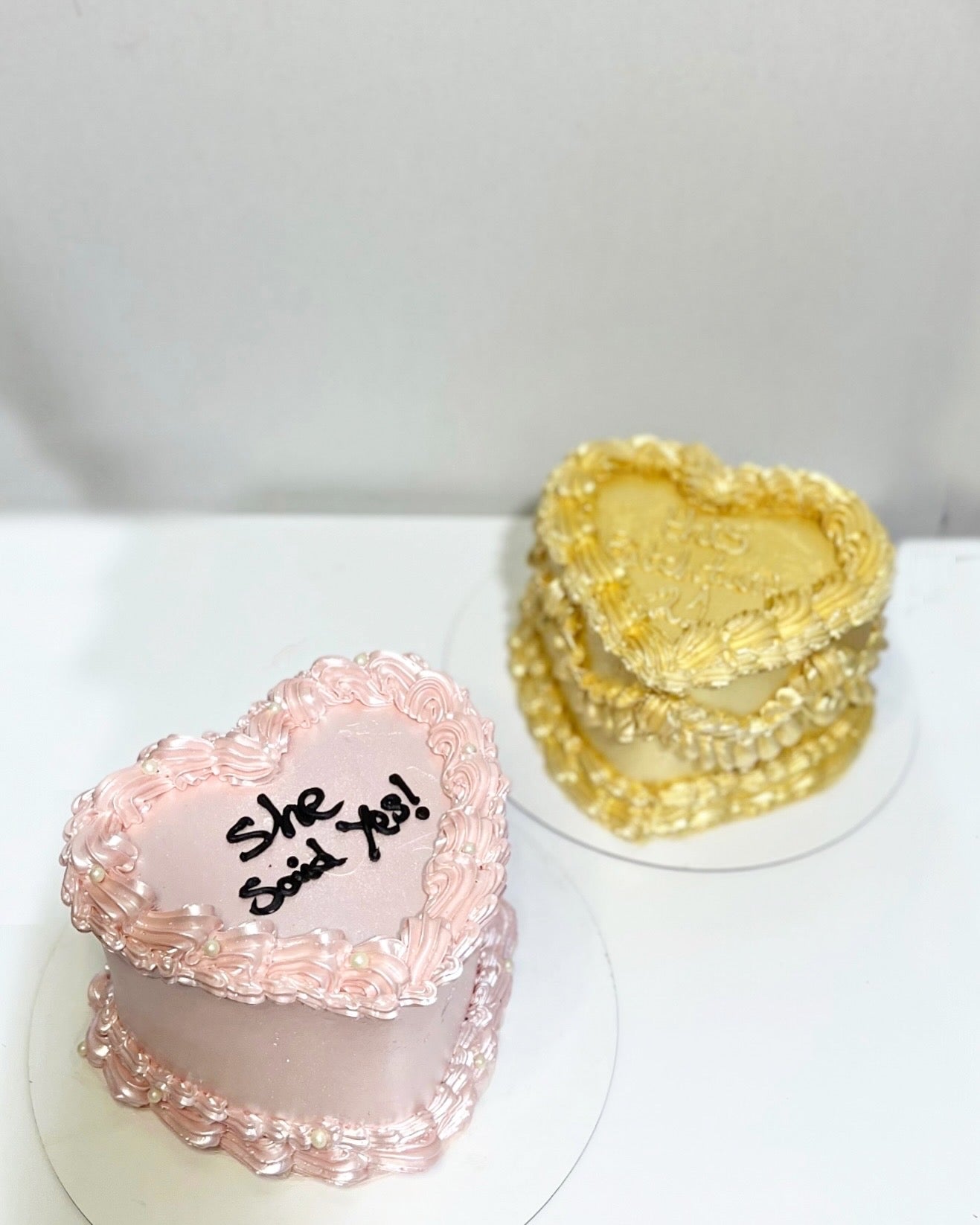 Glittery Heart Cake