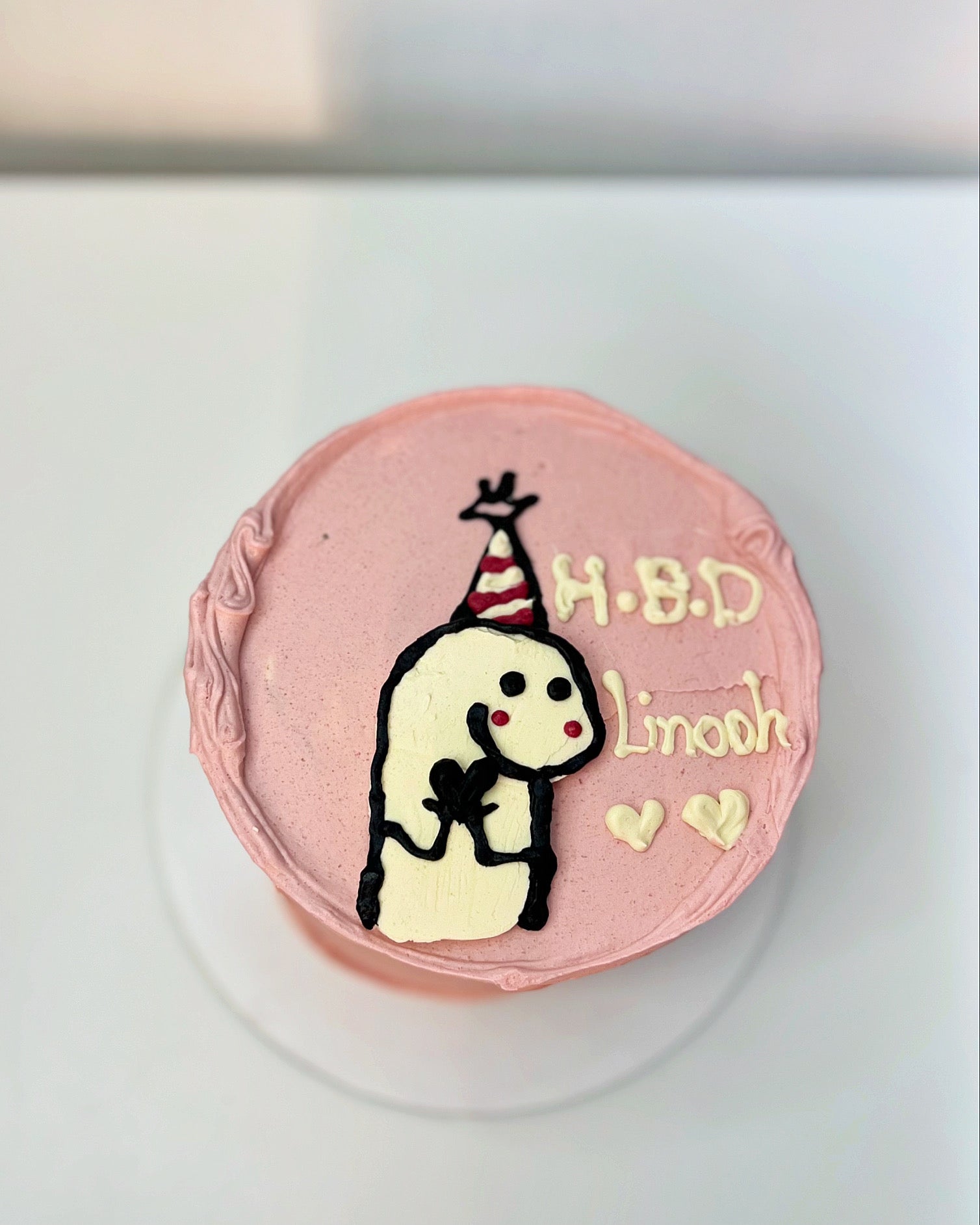 Pink Doodle Birthday cake