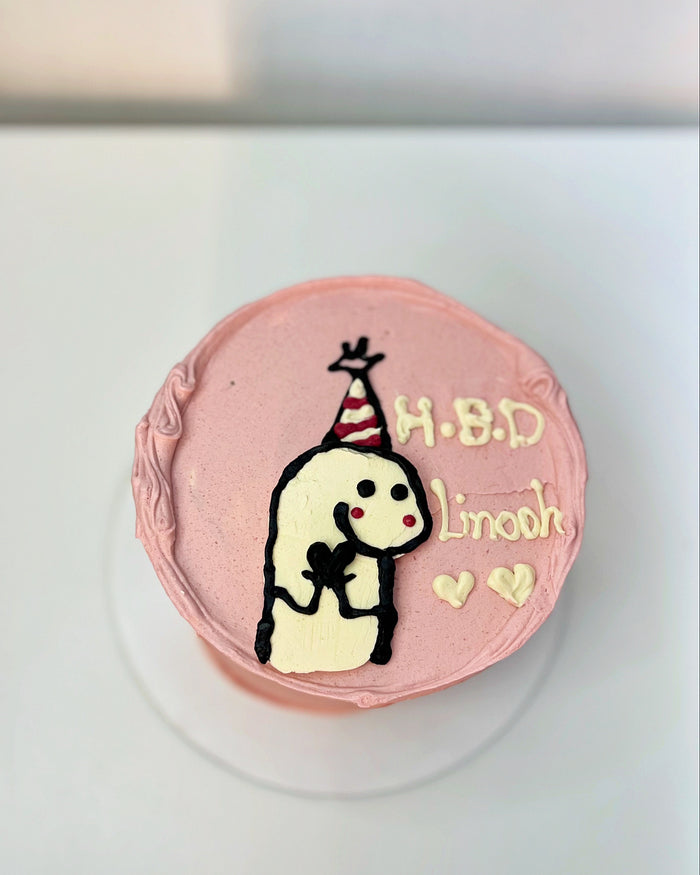 Pink Doodle Birthday cake