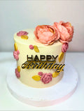 Pink Floral Birthday Cake