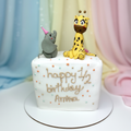 Animal Party Half Birthday Cake