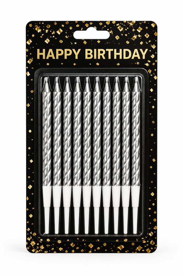 Silver candles Pack