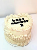 Baby Number 2 Gender Reveal Cake