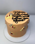 Pizza doodle birthday cake.