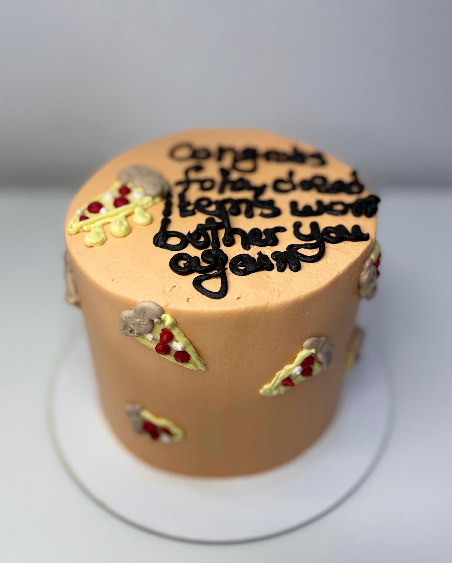 Pizza doodle birthday cake.
