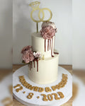 Drip Two Tier Engagement Cake