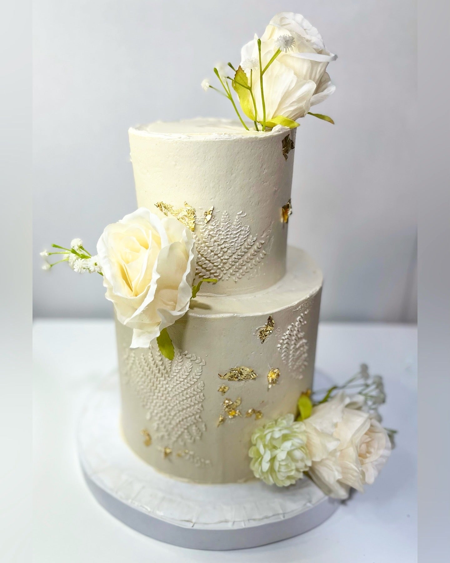 Bohemian Stencil Two Tier Cake