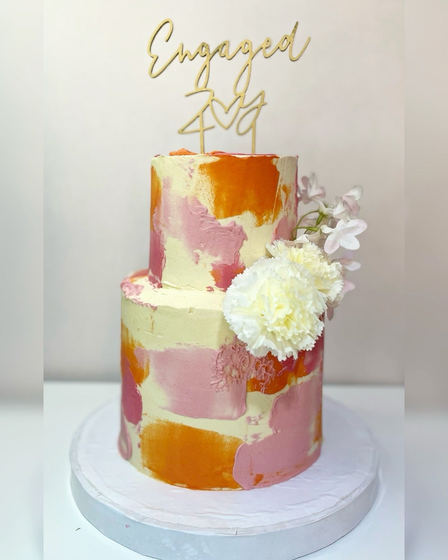 Boho Gradient Two Tier Cake