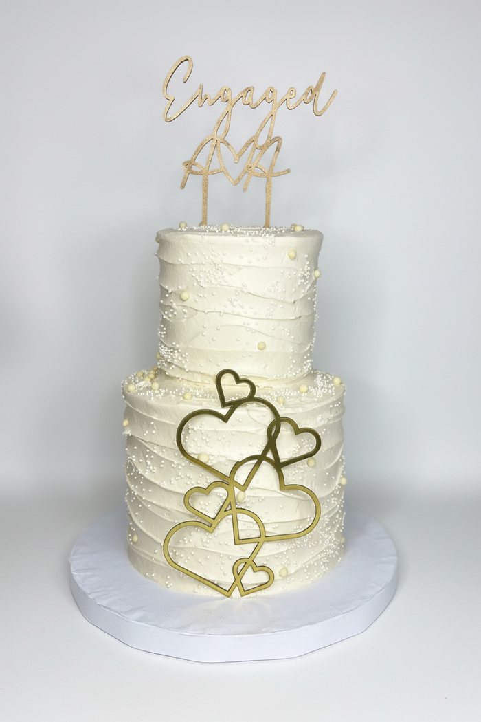 Hearts Topper Two Tier Cake