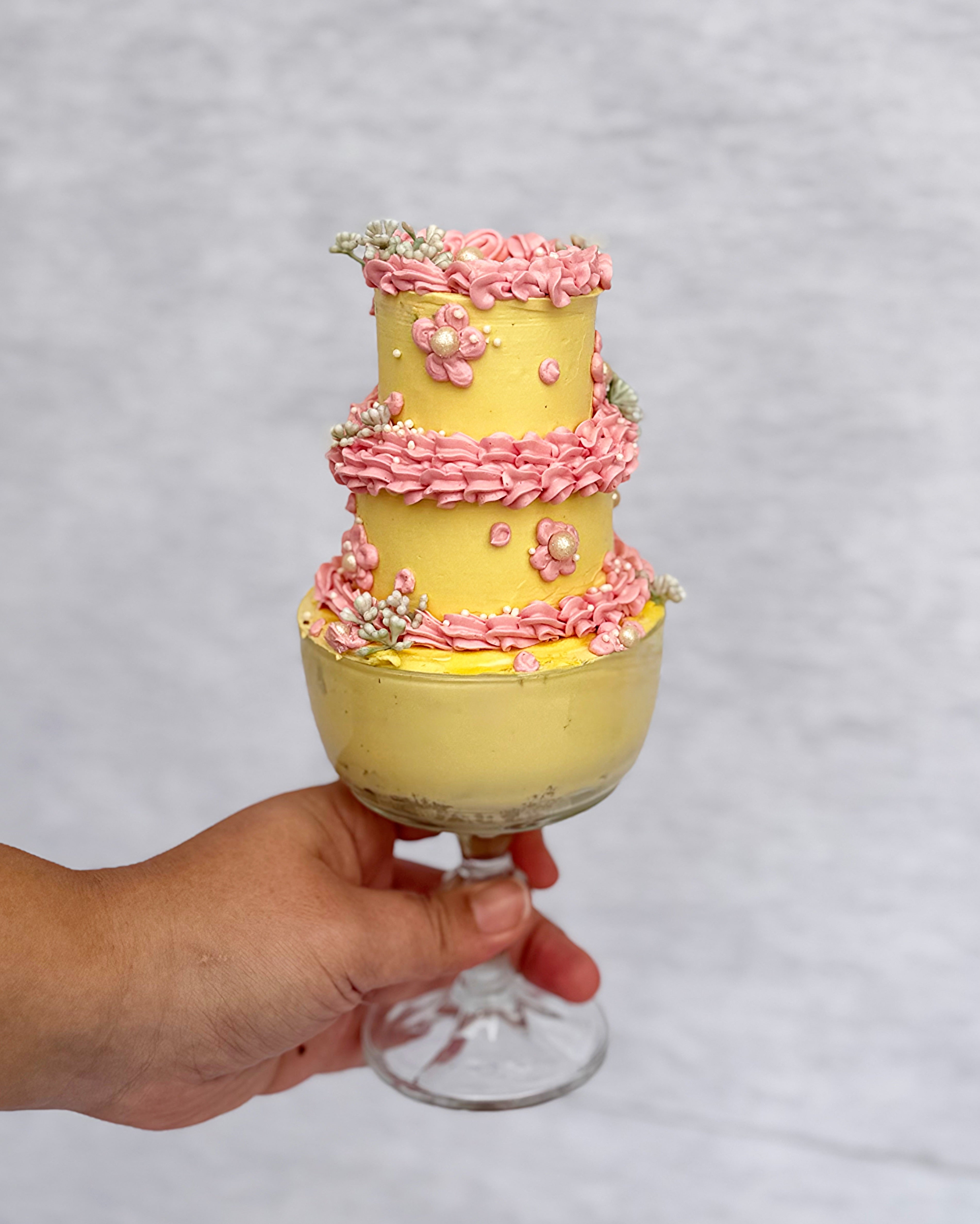 Three tier glass cake!