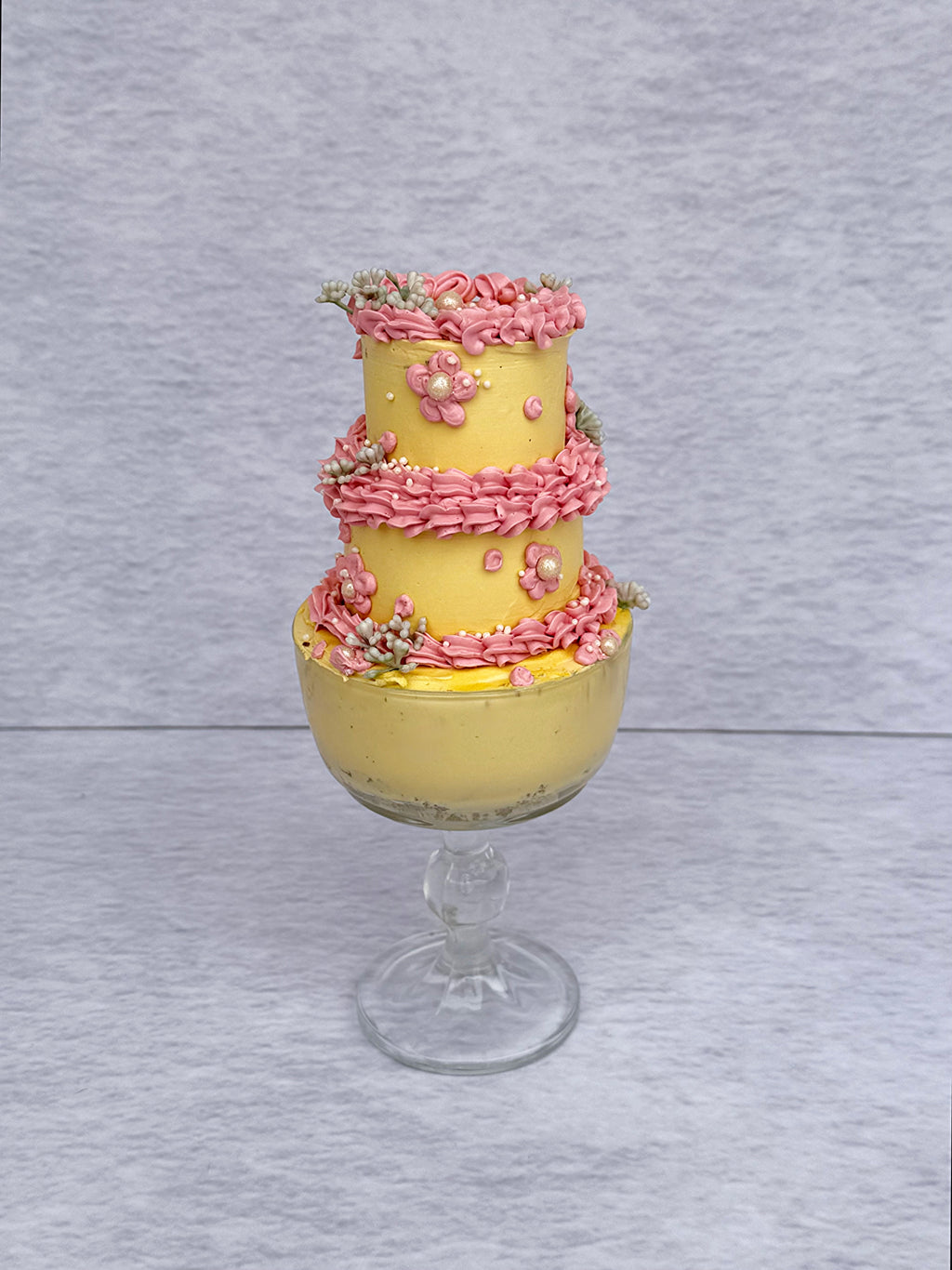 Three tier glass cake!