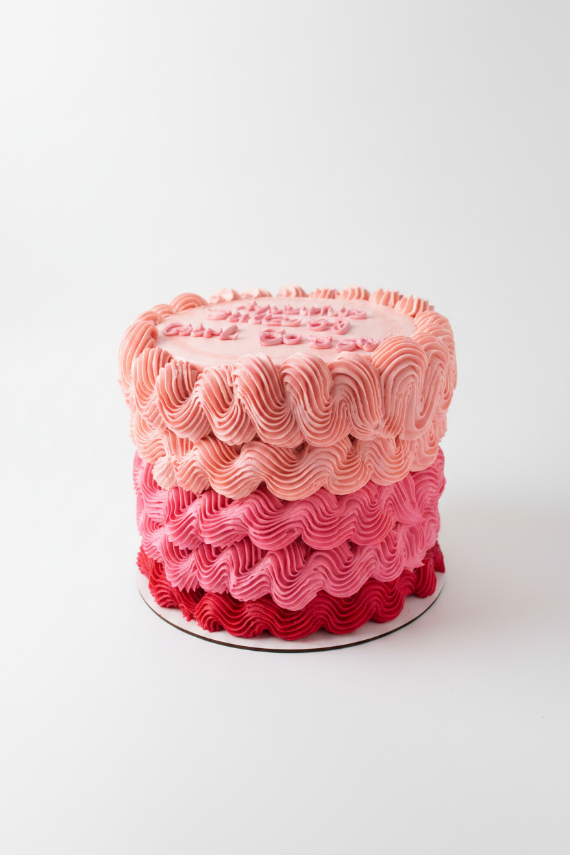 Pink Girly Birthday Cake
