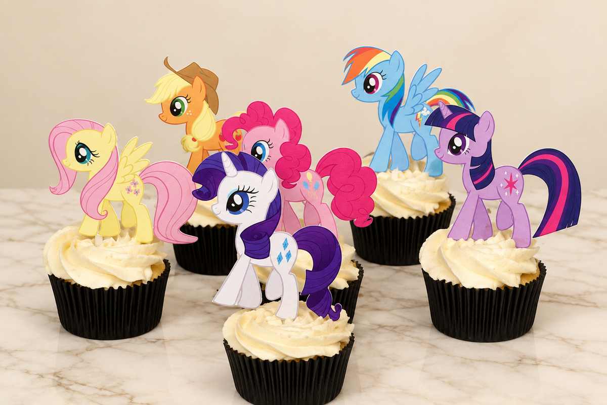 Pony birthday cupcakes studio edit